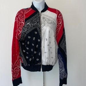 RP 4 LF handmade patchwork vintage bandana cotton bomber jacket small